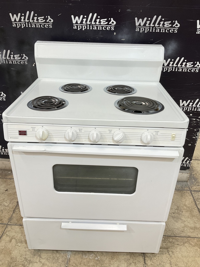 Premier Used Electric Stove 220volts (40/50 AMP) 30inches {no cord} (White) 