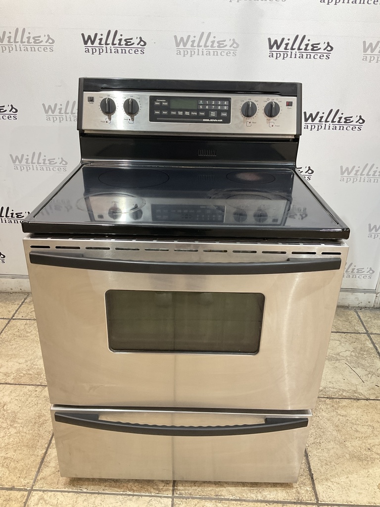 Jenn-Air Used Electric Stove 220volts (40/50 AMP) 30inches {4 prong} (Stainless steel)