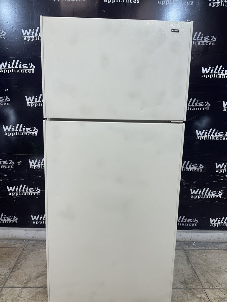 Hotpoint Used Refrigerator Top and Bottom 28x64 1/2” (Bisque) 