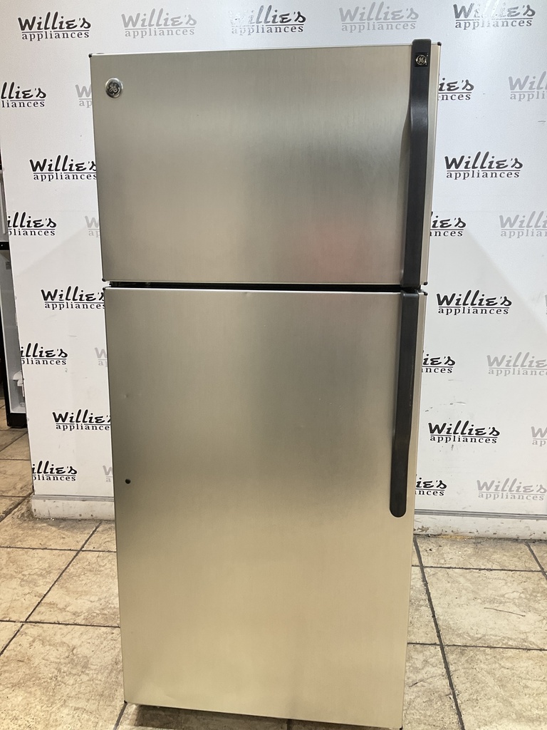 Ge Used Refrigerator Top and Bottom 28x64 1/2” (Stainless Steel)