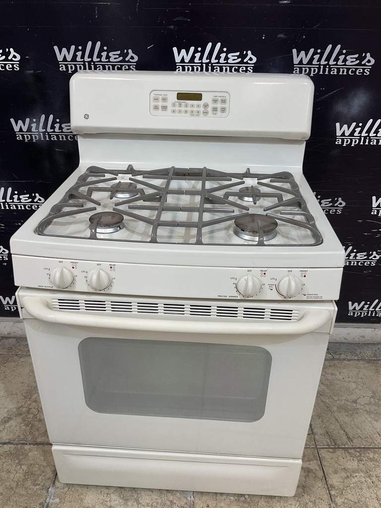 Ge Used Natural Gas Stove 30inches (Bisque) 