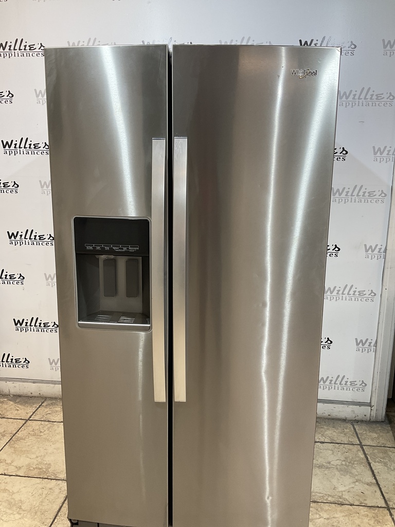 Whirlpool Used Refrigerator Side by Side Counter Depth 36x69 (stainless steel) 