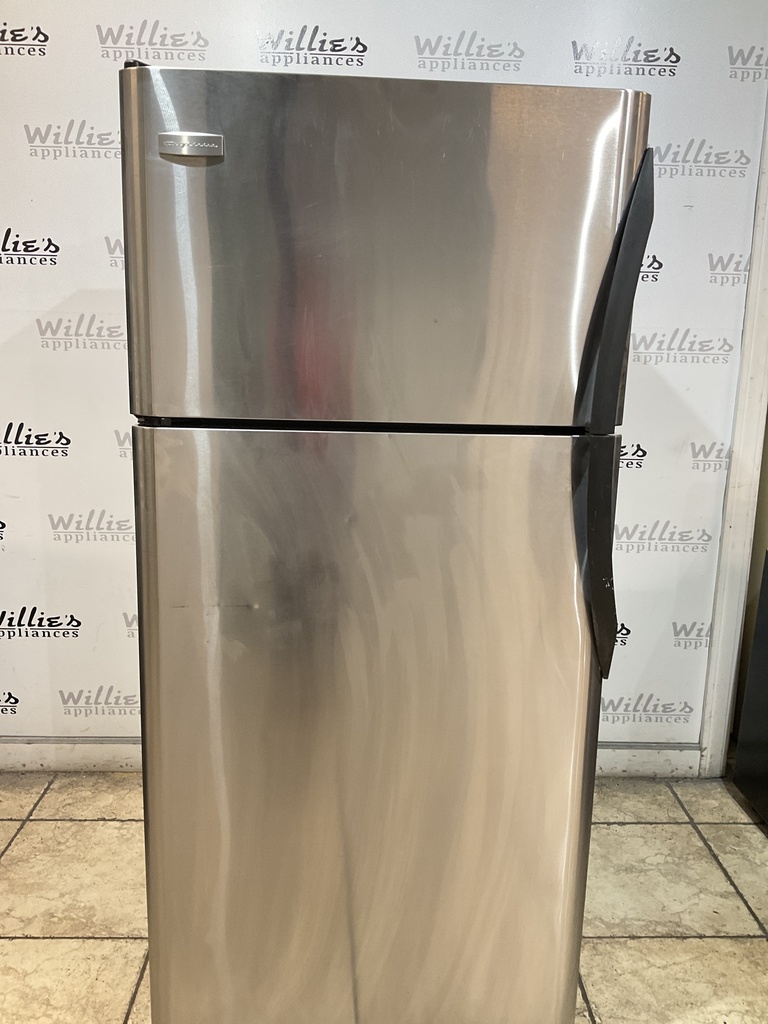 Frigidaire Used Refrigerator Top and Bottom 30x66 (Stainless Steel) 