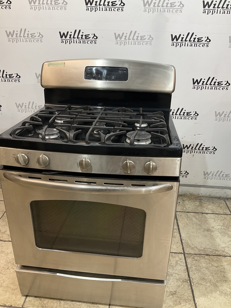 Ge Used Gas Propane Stove 30inches (Stainless Steel) 