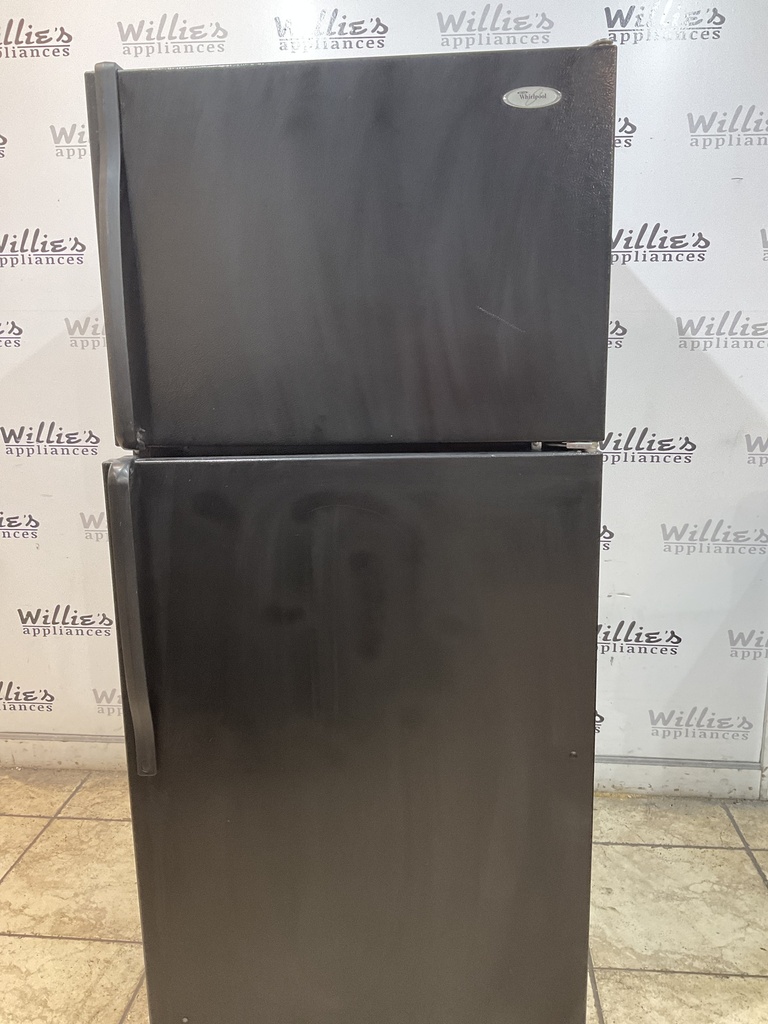 Whirlpool Used Refrigerator Top and Bottom 30x66 (black) 