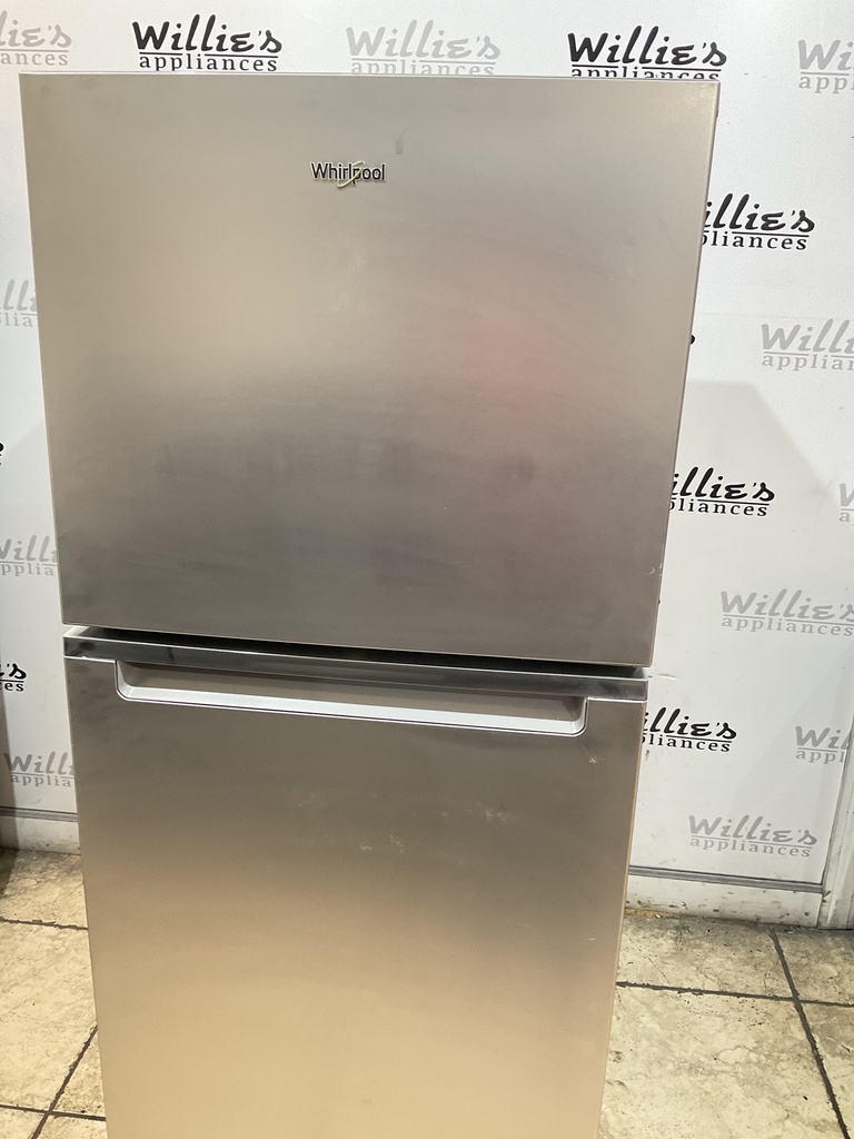 Whirlpool Used Refrigerator Top and Bottom 24x61 1/2” (Stainless Steel)