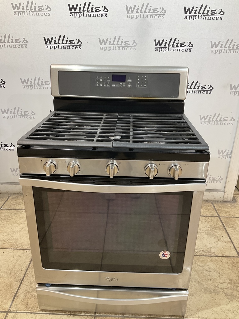 Whirlpool Used Natural Gas Stove 30inches (Stainless Steel) 