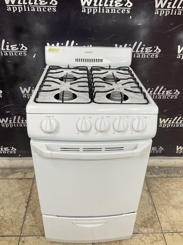 Hotpoint Used Gas Propane Stove 19 1/2” (White) 