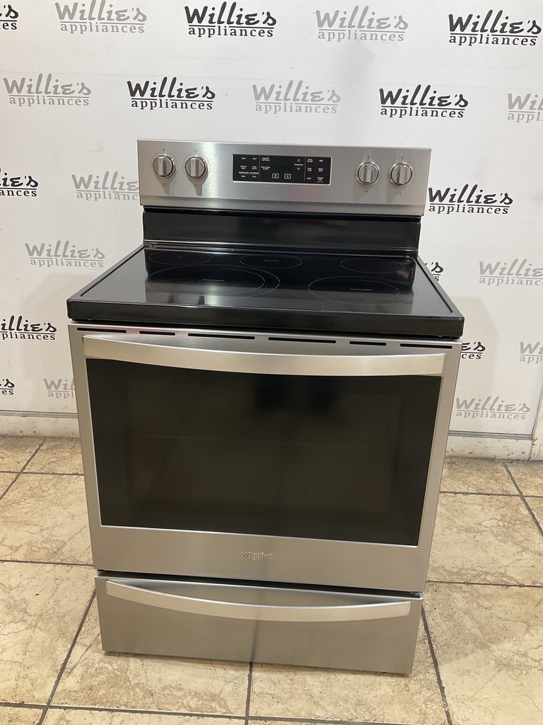 Whirlpool Used Electric Stove 220volts (40/50 AMP) 30inches {4 prong} (Stainless steel) 