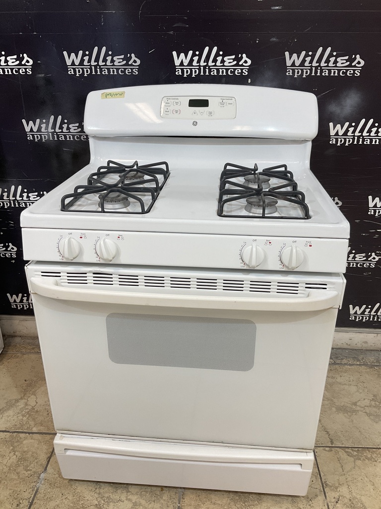 Ge Used Gas Propane Stove 30inches (white) 