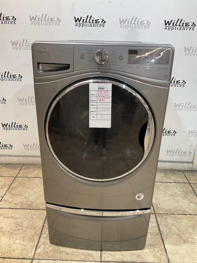 Whirlpool Used Washer Front-load 27inches (Grey) 