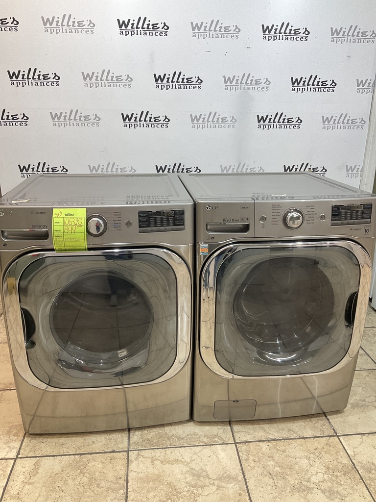 Lg Used Electric Set Washer/Dryer Front-load 220volts (30 AMP) 29inches {4 prong} (Grey) 