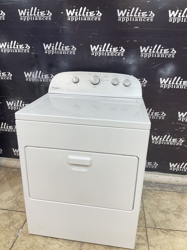 Whirlpool Used Electric Dryer 220volts (30 AMP) 29inches {3 prong} (White)