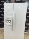 Whirlpool Used Refrigerator Side by Side 36x69 1/2” (white)