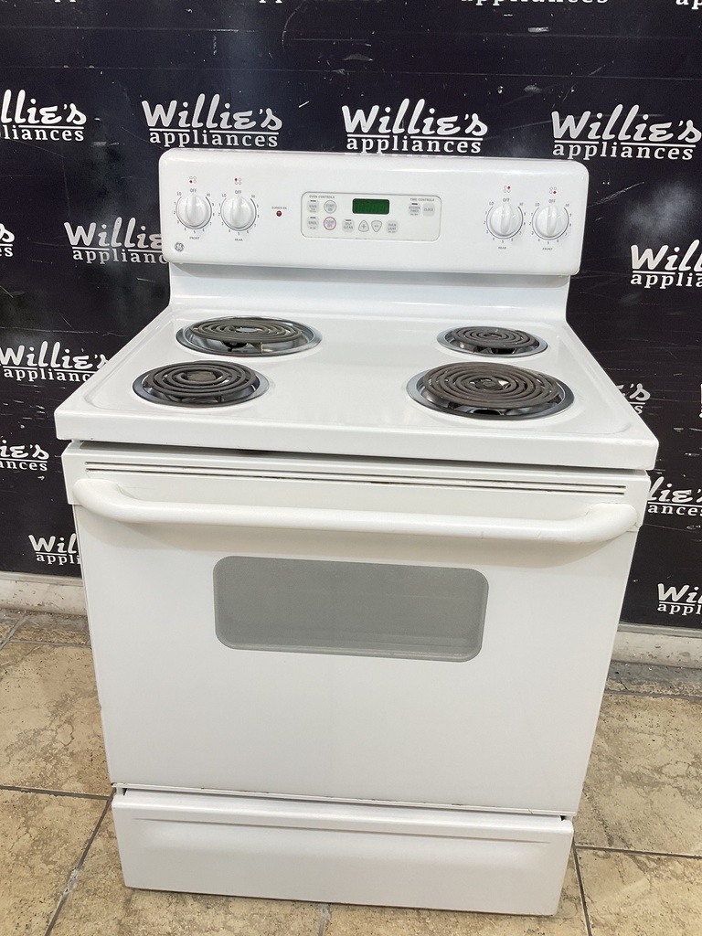Ge Used Electric Stove 30inches {no cord} (White) 
