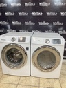Samsung Used Natural Gas Set Washer/Dryer Front-load 27inches (White)