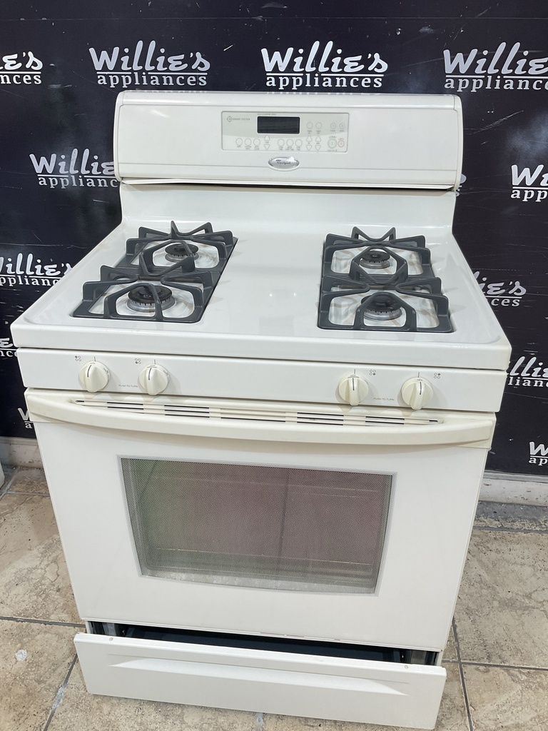 Whirlpool Used Natural Gas Stove 30inches (Bisque) 