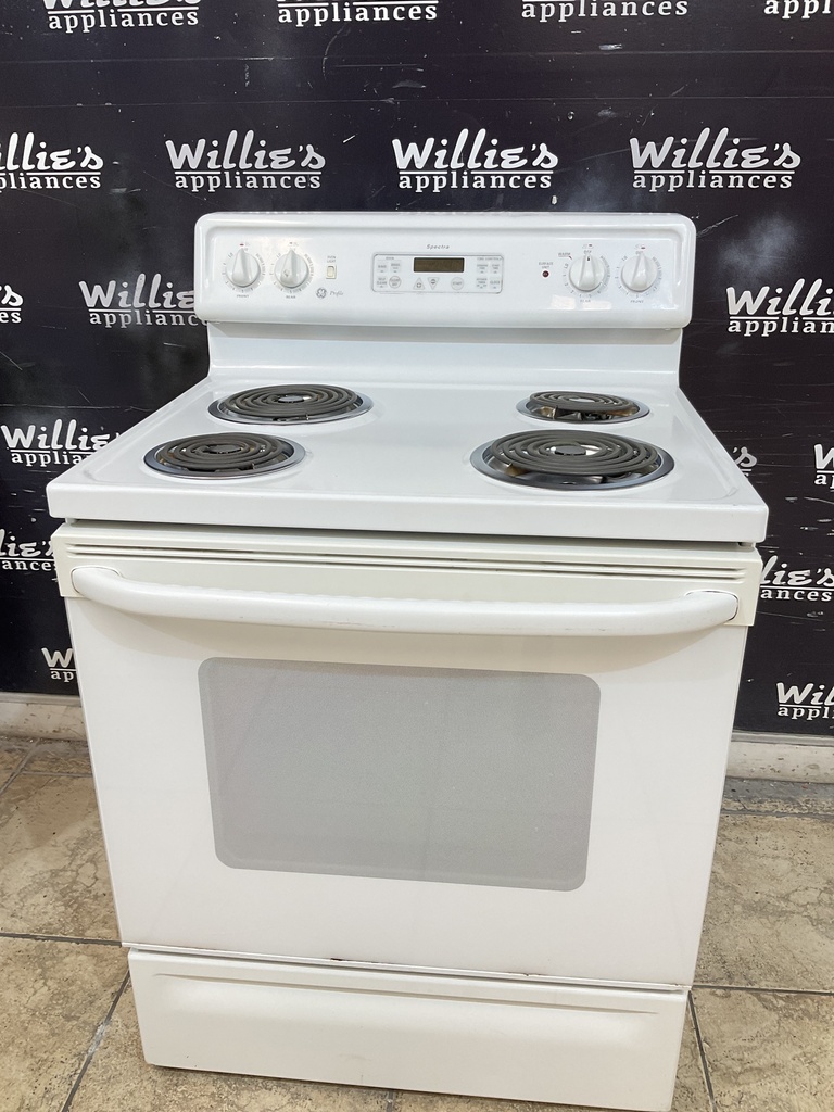 Ge Used Electric Stove 30inches {no cord} (White) 