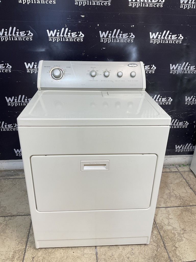Whirlpool Used Electric Dryer 220volts (30 AMP) 29inches {4 prong} (Bisque) 