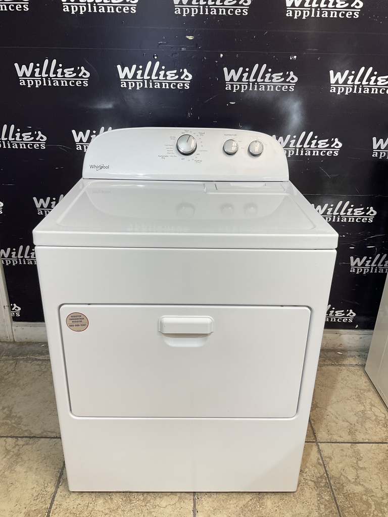 Whirlpool Used Electric Dryer 220volts (30 AMP) 29inches {3 prong} (White) 