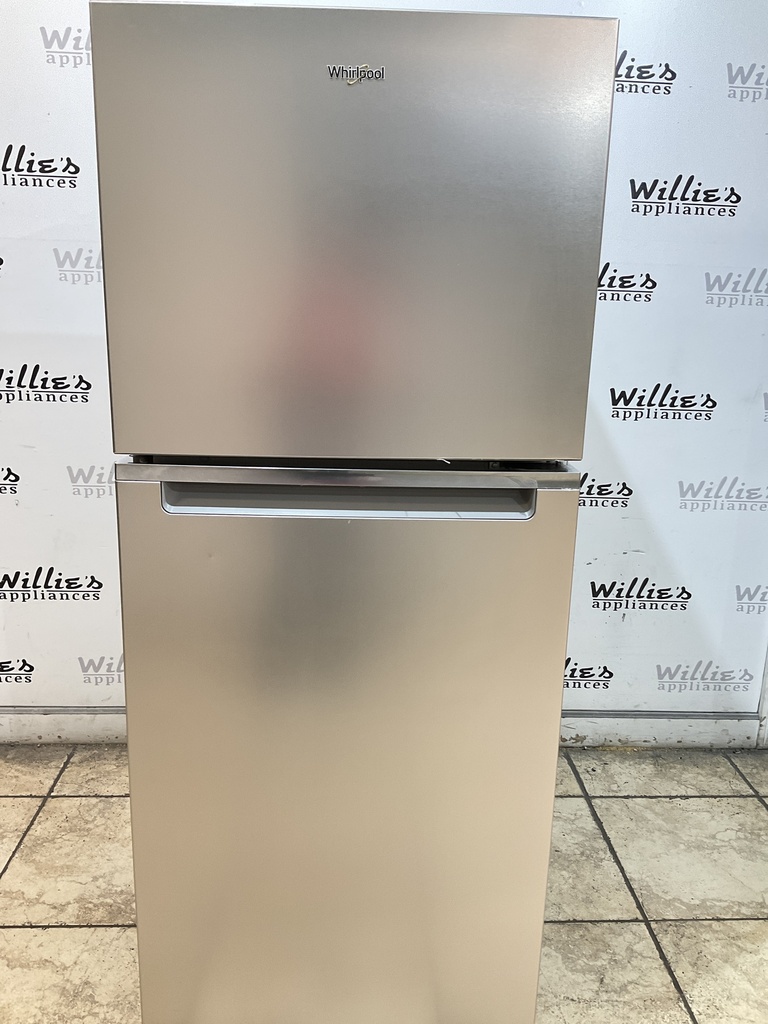 Whirlpool Used Refrigerator Top and Bottom 24x61 1/2” (Stainless Steel) 