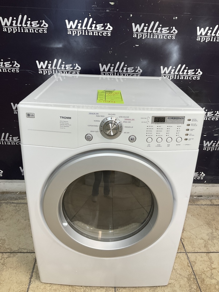 Lg Used Electric Dryer 220volts (30 AMP) 27inches {3 prong} (White) 