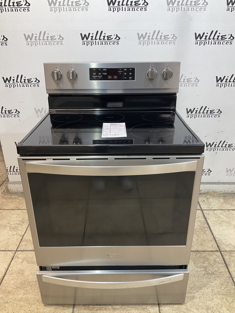 Whirlpool Used Electric Stove 220volts (40/50 AMP) 30inches {no cord}  (Stainless Steel) 