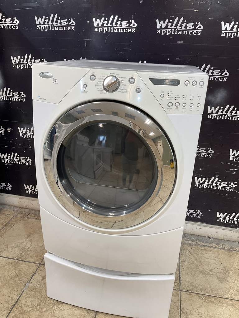 Whirlpool Used Electric Dryer 220volts (30 AMP) 27inches {4 prong} (White) 