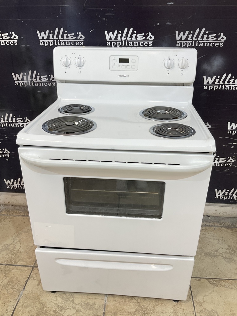 Frigidaire Used Electric Stove 220volts (40/50 AMP) 30inches {no cord} (White) 
