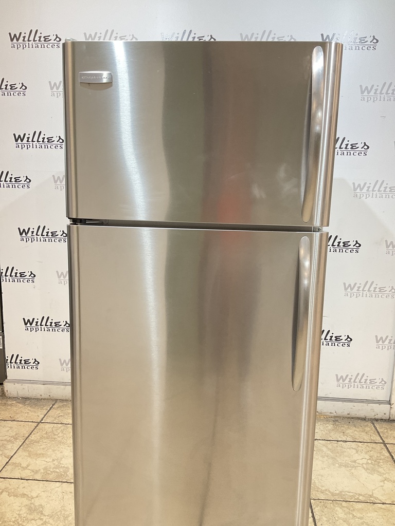 Frigidaire Used Refrigerator Top and Bottom 30x66 1/2” (Stainless Steel) 