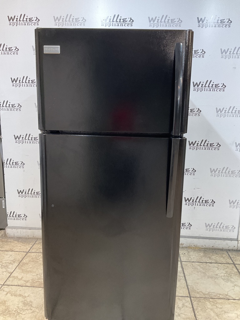Frigidaire Used Refrigerator Top and Bottom 30x65 1/2” (Black) 
