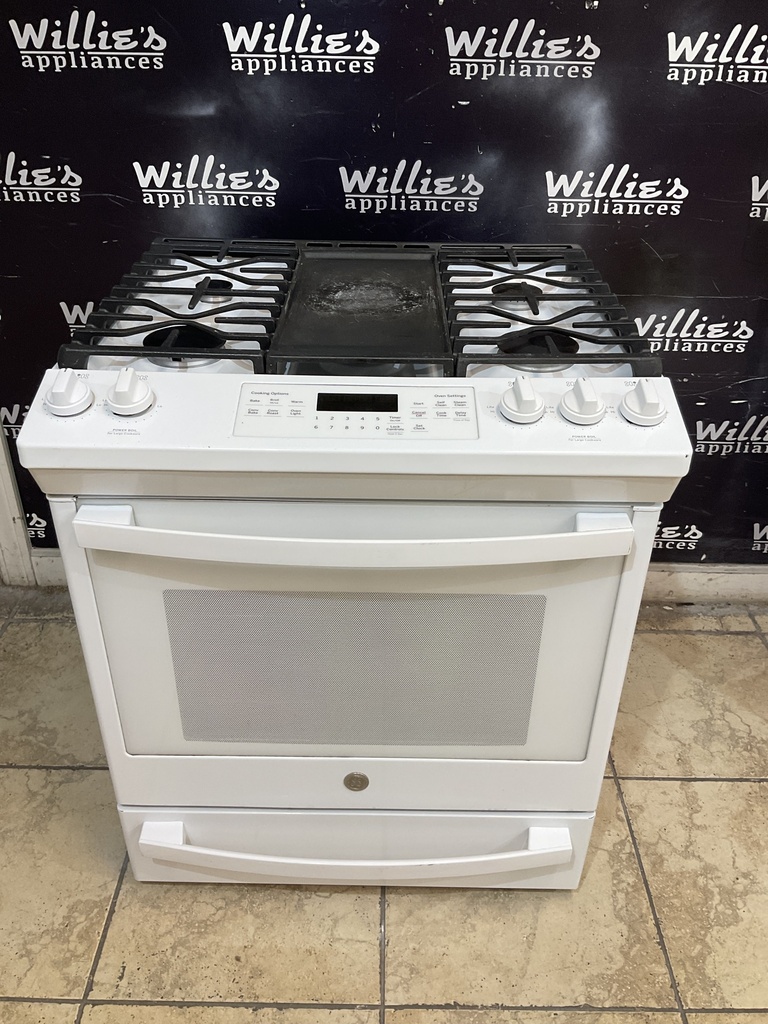 Ge Used Natural Gas Stove 30inches (White) 
