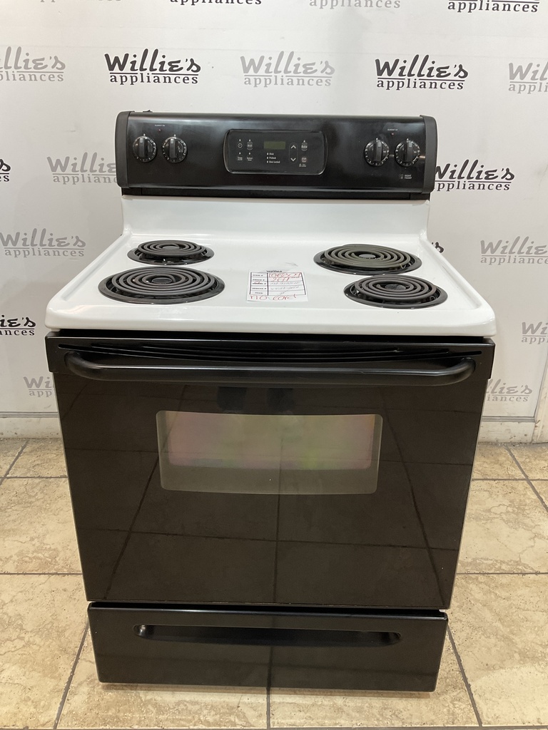 Kenmore Used Electric Stove 220volts (40/50 AMP) 30inches {no cord} (white/black) 