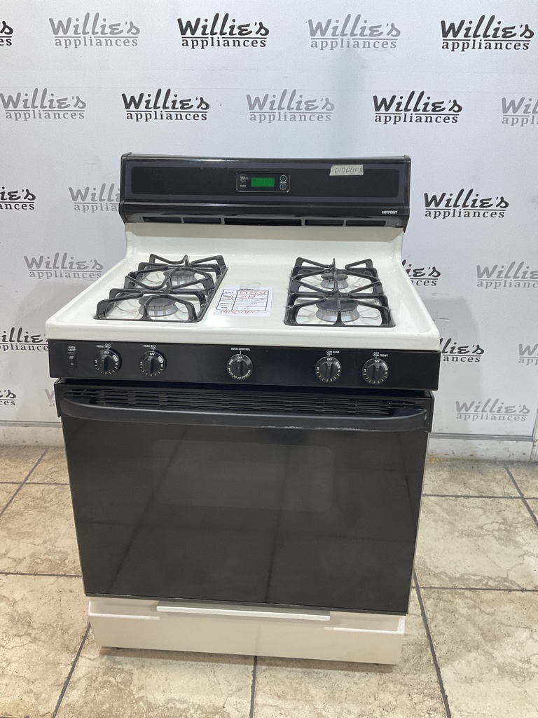 Hotpoint Used Gas Propane Stove 30inches (bisque/black) 
