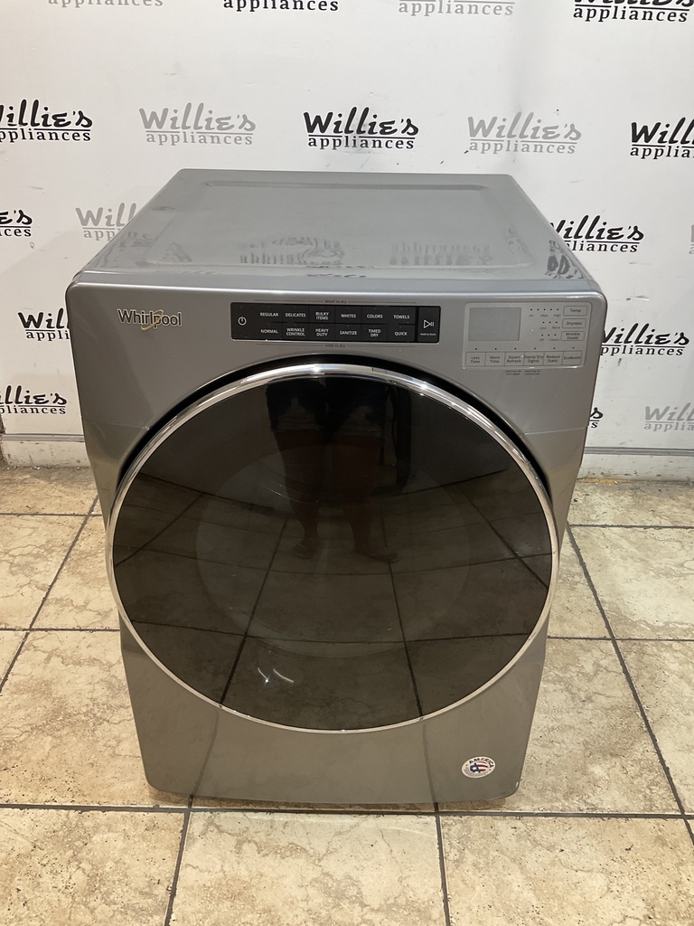 Whirlpool Used Electric Dryer 220volts (30 AMP) 27inches {no cord}  (Grey) 