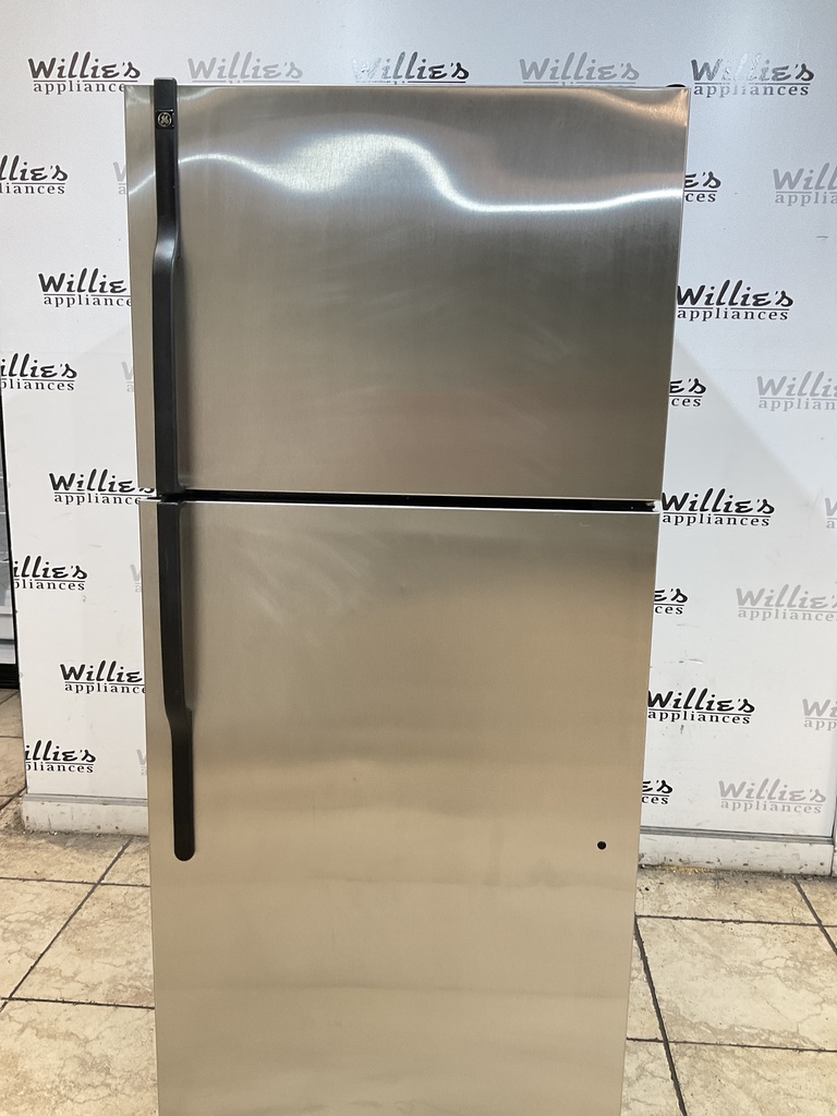 Ge Used Refrigerator Top and Bottom 30x66 1/2” (stainless steel) 