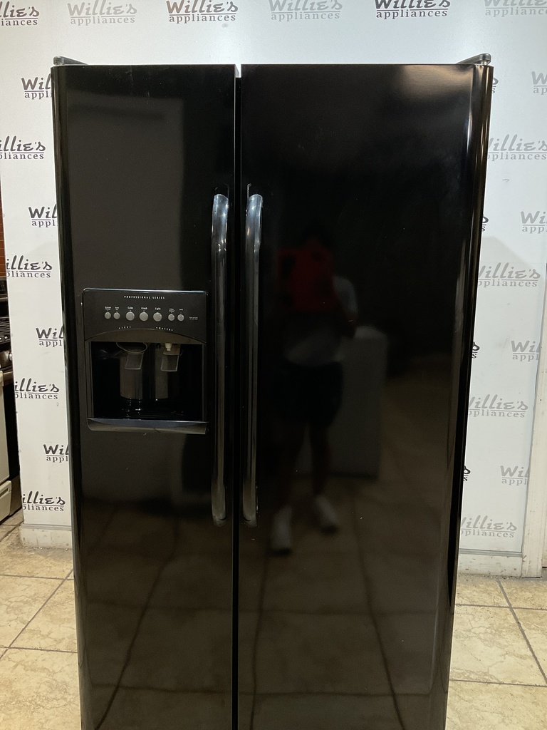 Frigidaire Used Refrigerator Side by Side 36 1/2”x69 1/2” (black) 