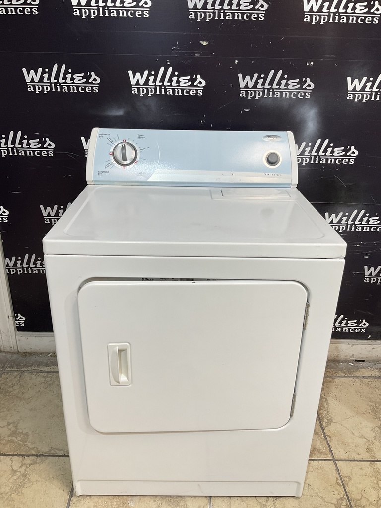 Whirlpool Used Electric Dryer 220volts (30 AMP) 29inches {no cord} (White) 