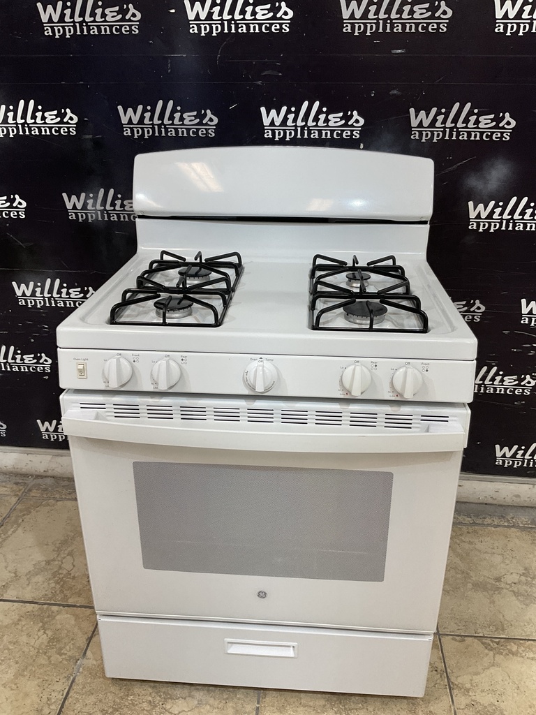 Ge Used Natural Gas Stove 30inches (white) 