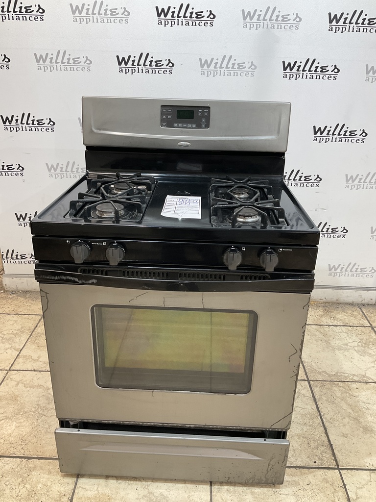 Whirlpool Used Natural Gas Stove (stainless steel) 