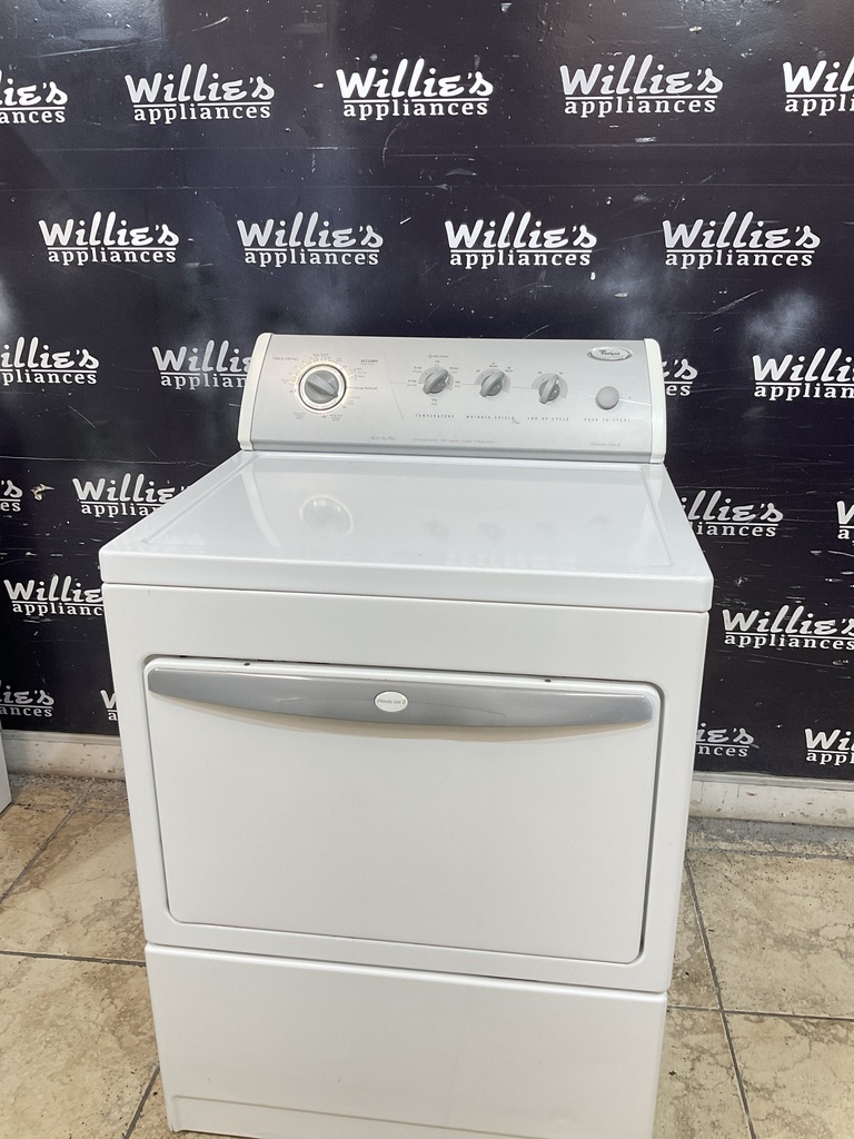 Whirlpool Used Electric Dryer 220volts (30 AMP) 29inches {3 prong} (White) 
