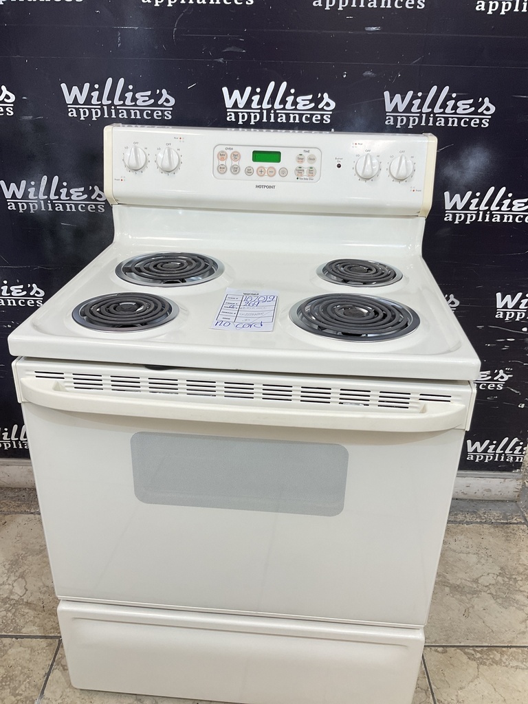 Hotpoint Used Natural Gas Stove 220volts (40/50 AMP) 30inches {no cord} (bisque) 