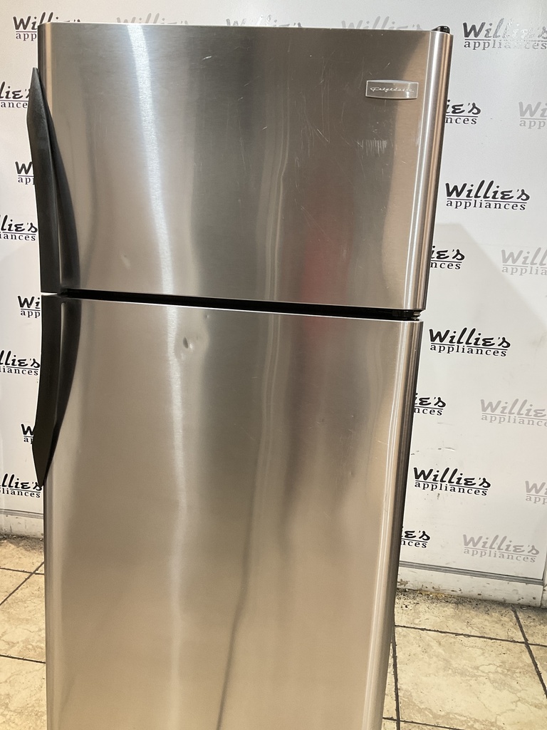 Frigidaire Used Refrigerator Top and Bottom 30x66 (Stainless Steel) 