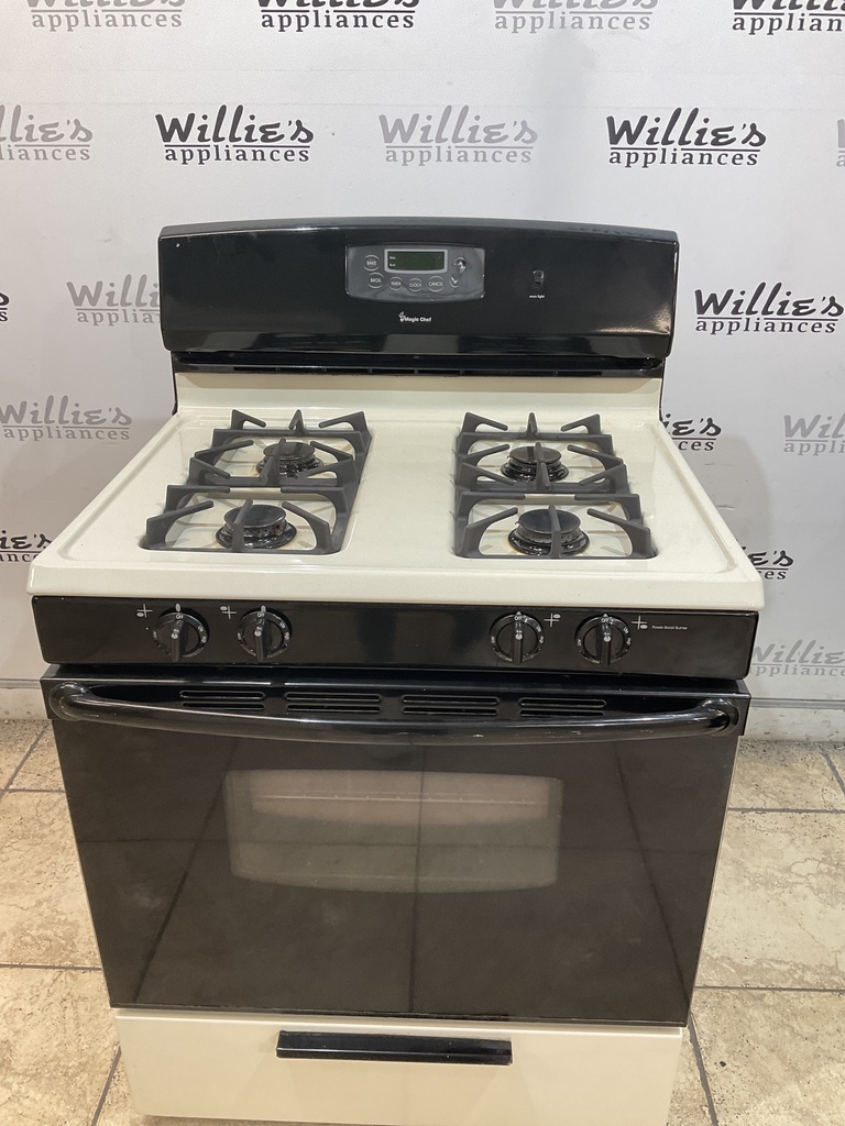 Magic Chef Used Natural Gas Stove 30inches (Bisque/black) 