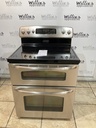Ge Used Electric Stove Double Oven 220volts (40/50 AMP) 30inches {3 prong} (Stainless steel) 