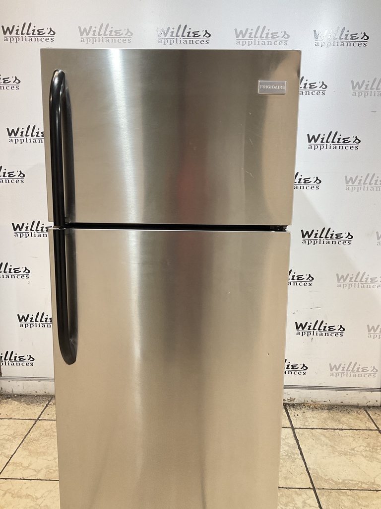 Frigidaire Used Refrigerator Top and Bottom 28x64 1/2” (Stainless Steel) 