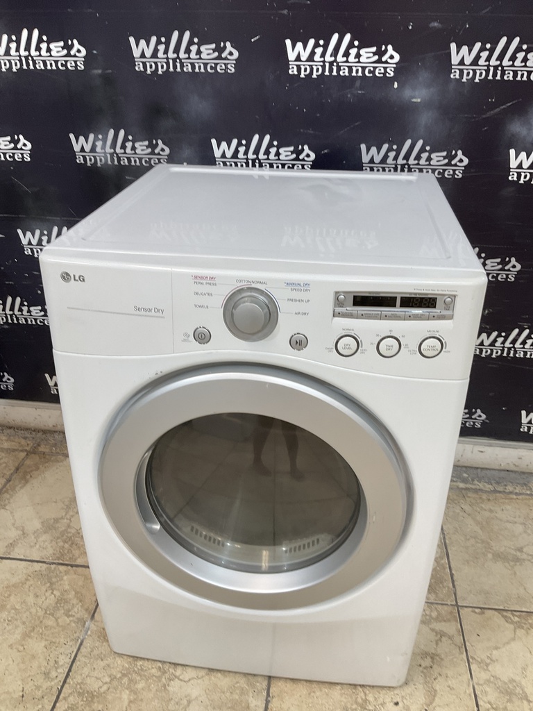 Lg Used Electric Dryer 220volts (30 AMP) 27inches {no cord} (White)