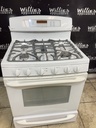 Ge Used Natural Gas Stove Double Oven 30inches (White) 