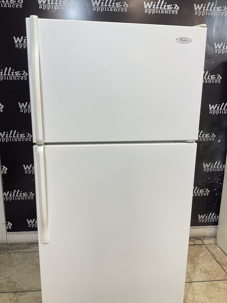 Whirlpool Used Refrigerator Top and Bottom 33x66 1/2” (White) 
