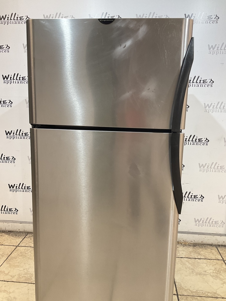 Frigidaire Used Refrigerator Top and Bottom 30x66 (Stainless Steel)